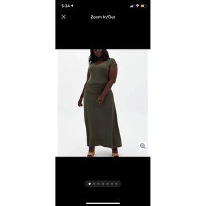 Torrid size 1 army green maxi dress
